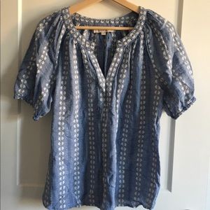 Blue Loft Embroidered Blouse